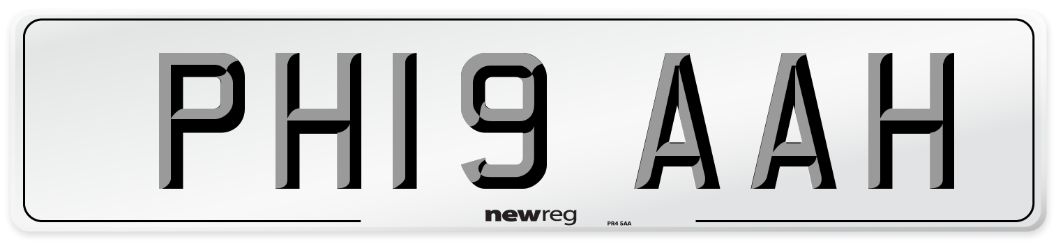 PH19 AAH Number Plate from New Reg